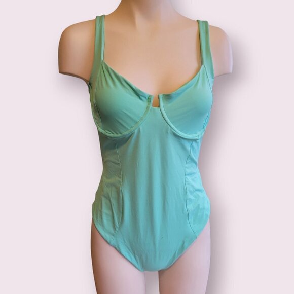 L*SPACE Kendal Underwire Swimsuit XL Seafoam NWT - Picture 3 of 11